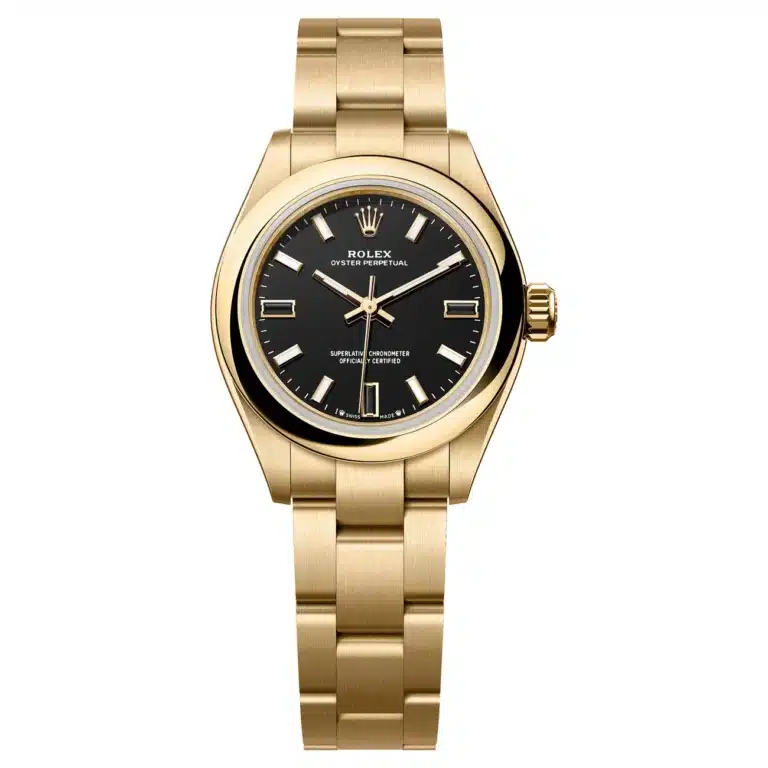 Rolex Oyster Perpetual 276208-0001 Yellow Gold with Black Dial