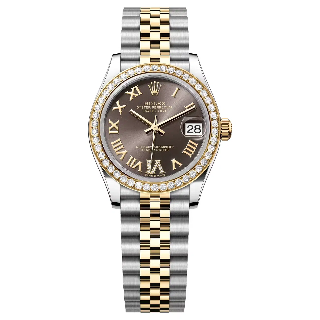 Rolex Datejust 31mm 278383RBR-0018 Dark Grey Roman Dial Two Tone Bracelet