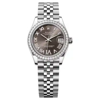 Rolex Datejust 278384RBR-0032 Dark Grey Roman Dial 31 MM Jubilee Bracelet
