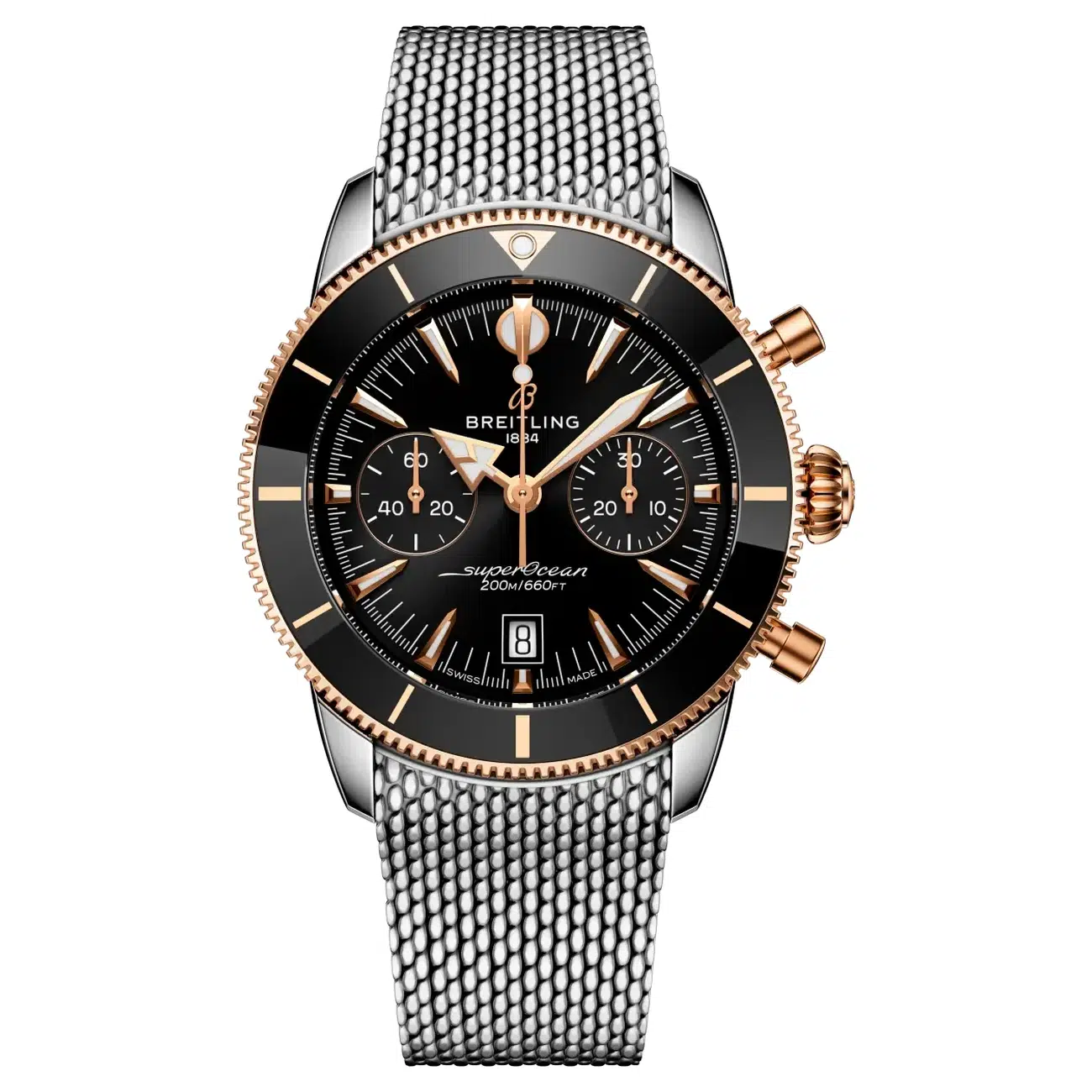 Breitling Superocean Héritage UB0156H11B1A1 Stainless Steel Watch Black Dial