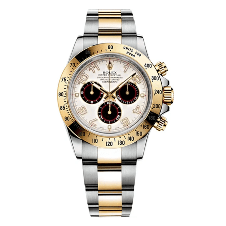 Rolex Daytona 116523 Ivory Dial Stainless Steel Yellow Gold Mens Watch