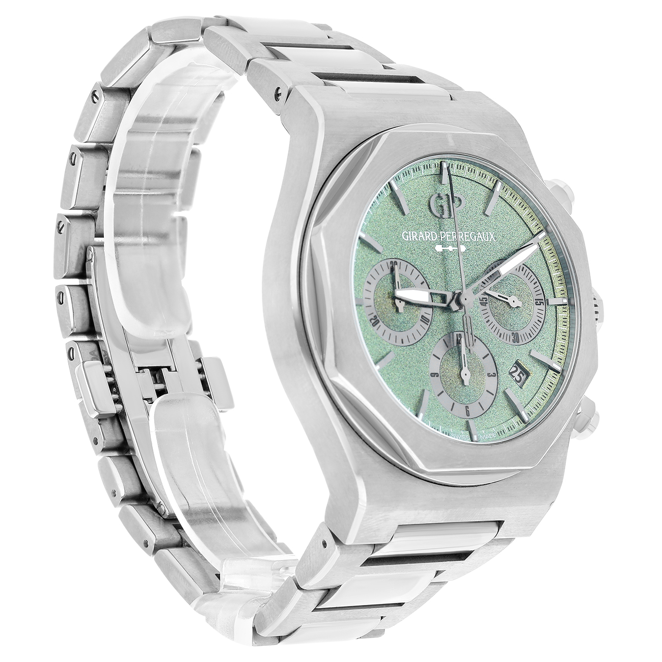 Girard Perregaux 81020 21 3398 1CM Aston Martin Edition Green Dial 42mm Titanium Watch