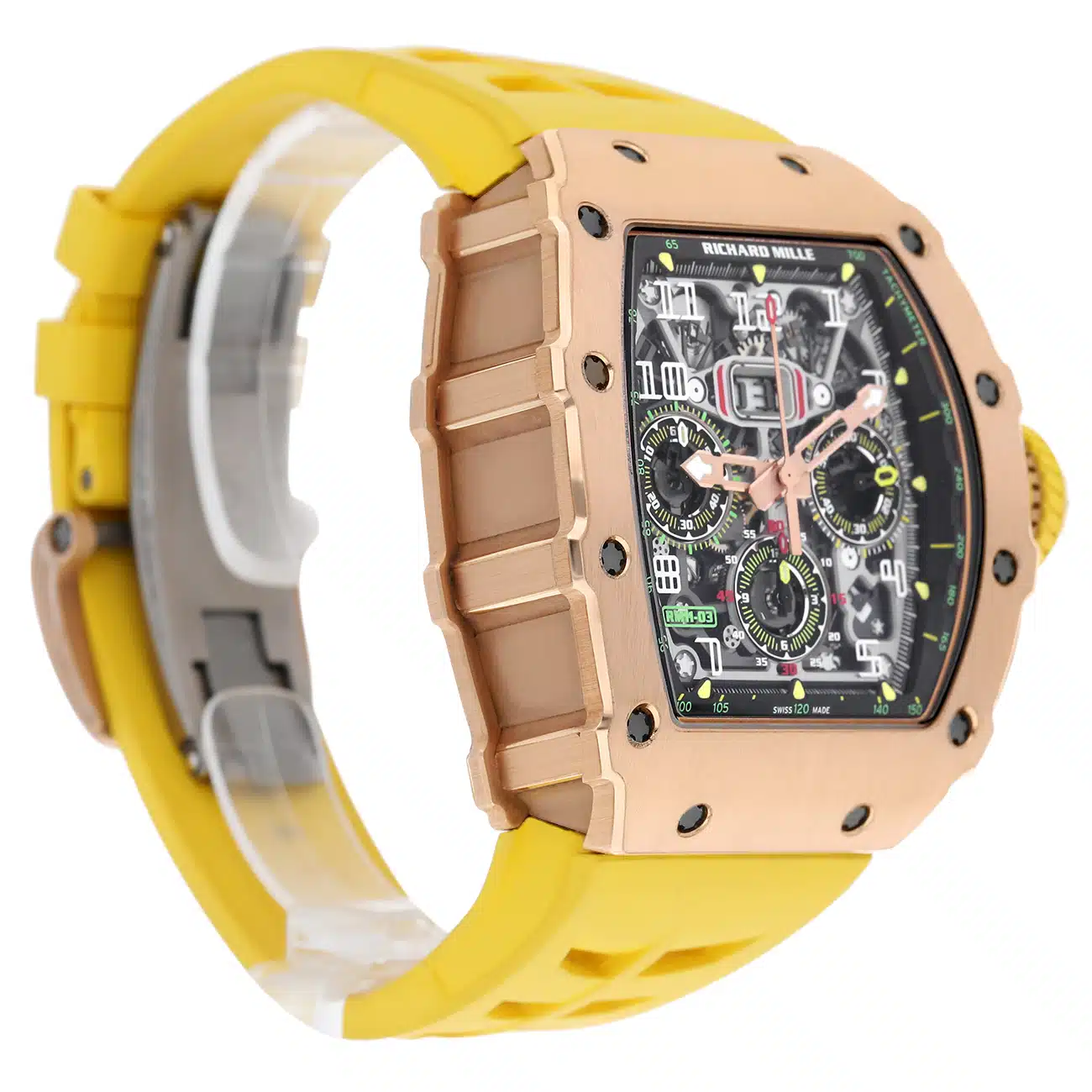 Richard Mille RM11-03 Yellow Strap Rose Gold Watch – image 3
