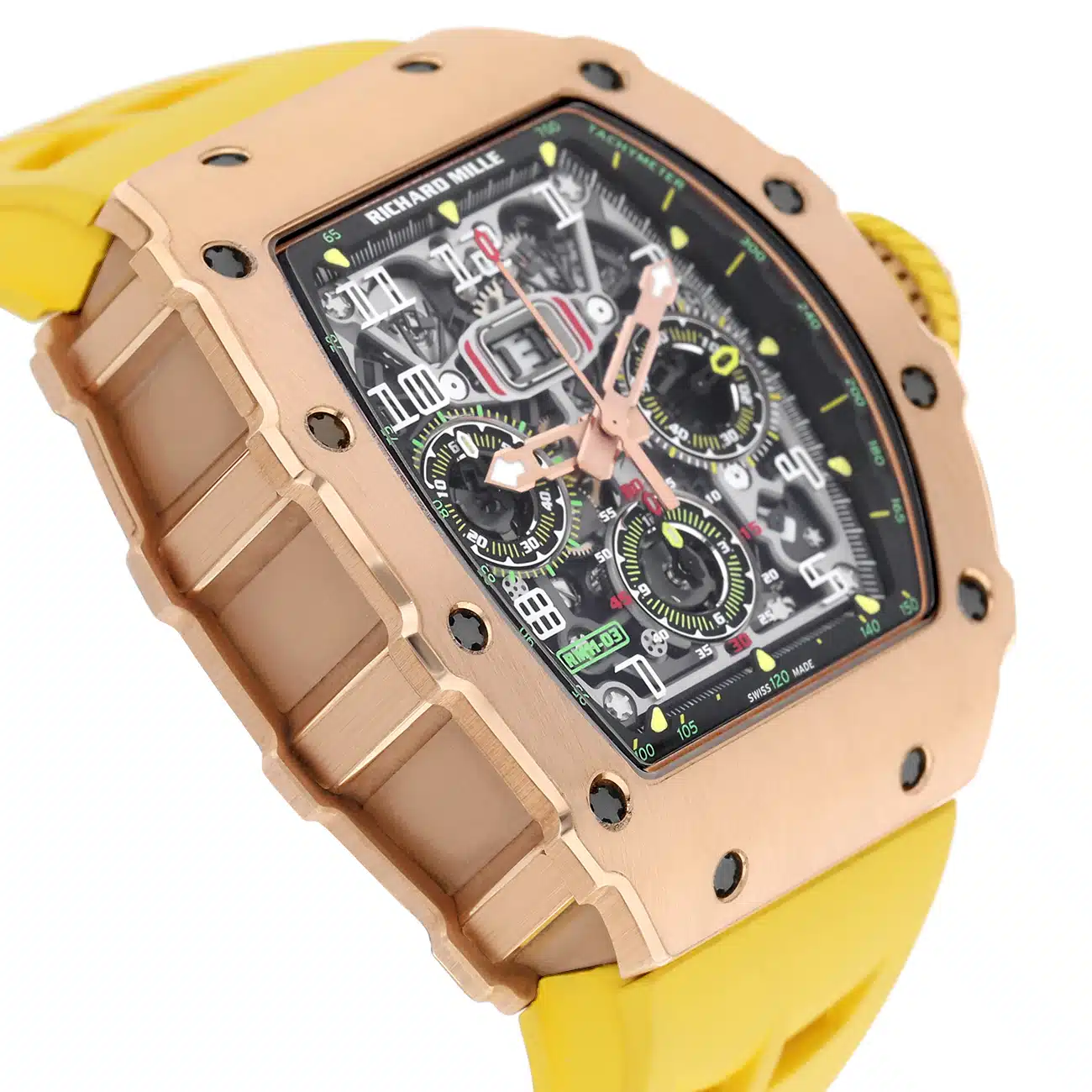 Richard Mille RM11-03 Yellow Strap Rose Gold Watch – image 4