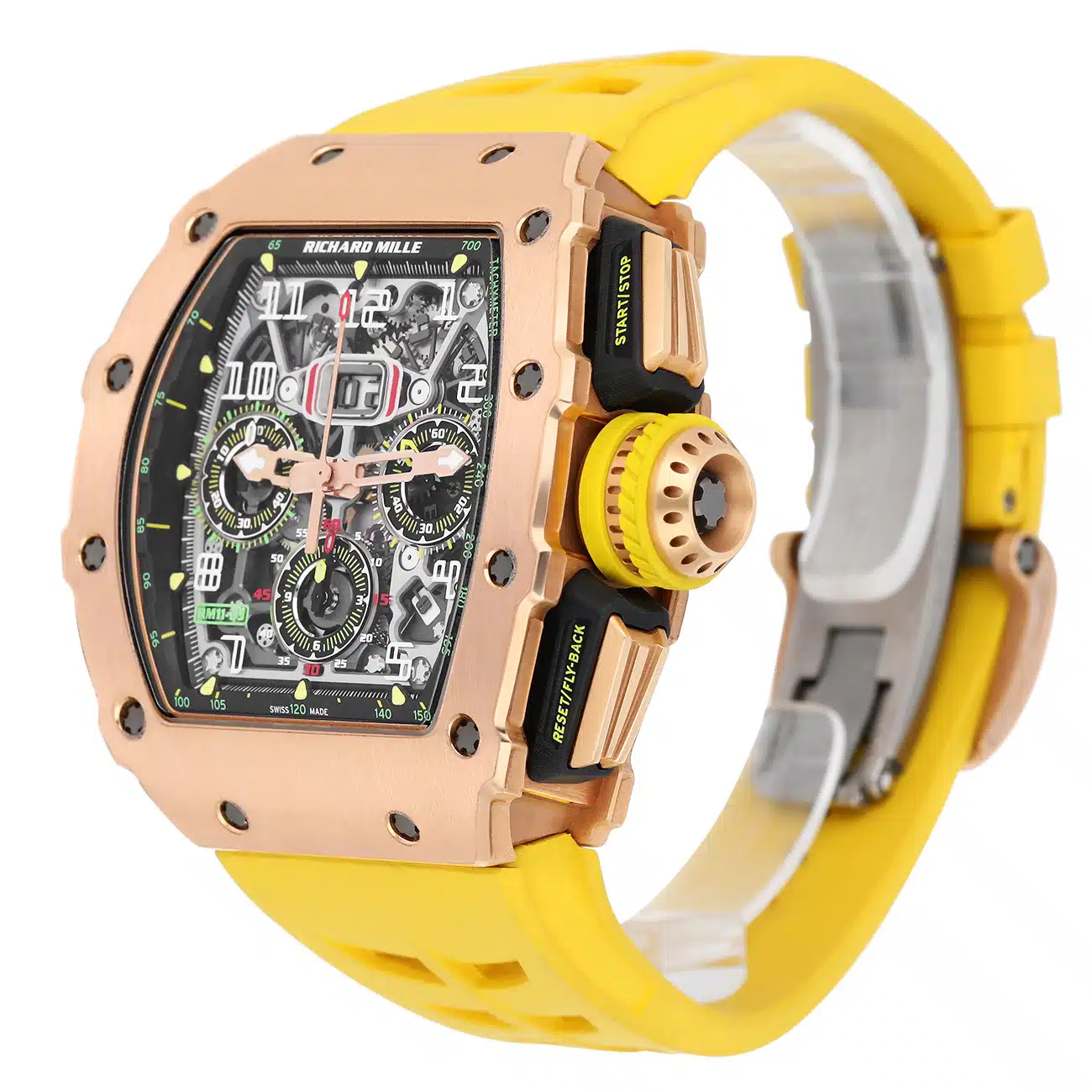Richard Mille RM11-03 Yellow Strap Rose Gold Watch – image 5