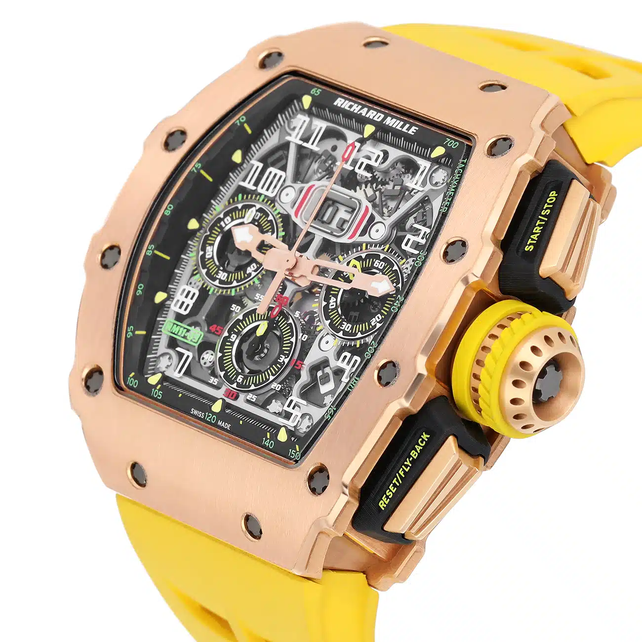 Richard Mille RM11-03 Yellow Strap Rose Gold Watch – image 6