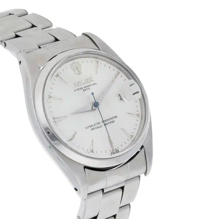 Rolex Oyster Perpetual Date 6534 Silver Arrowed Dial Oyster Stainless Steel Watch – image 4