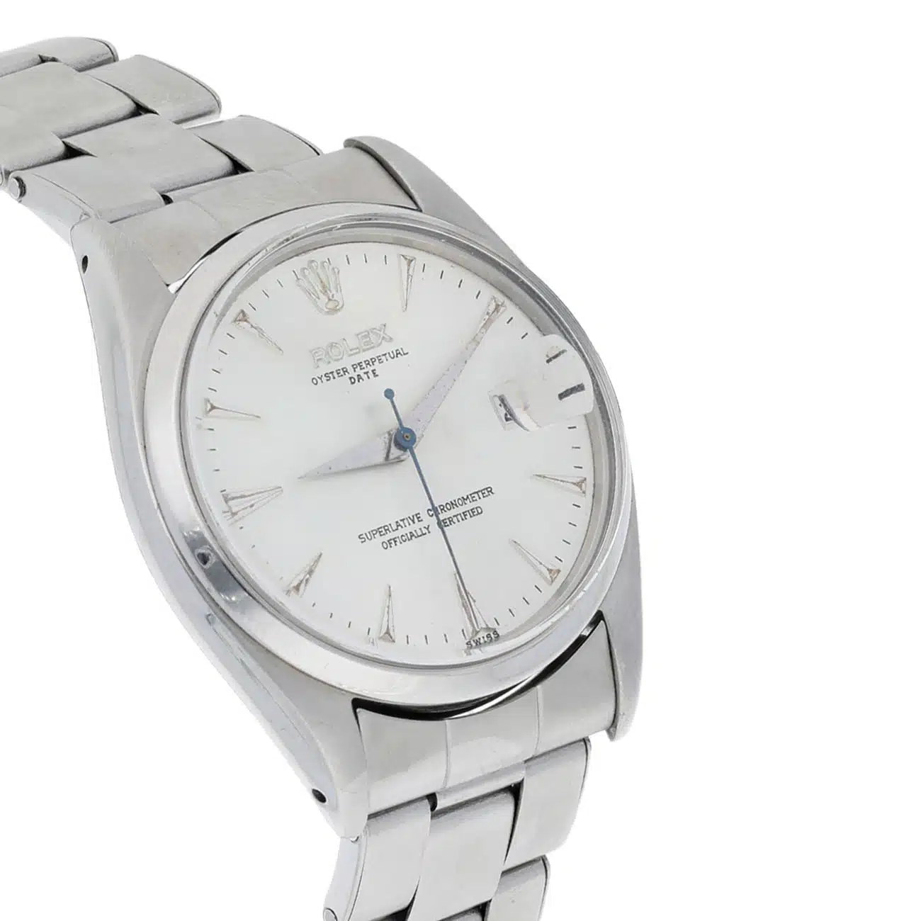 Rolex Oyster Perpetual Date 6534 Silver Arrowed Dial Oyster Stainless Steel Watch – image 4