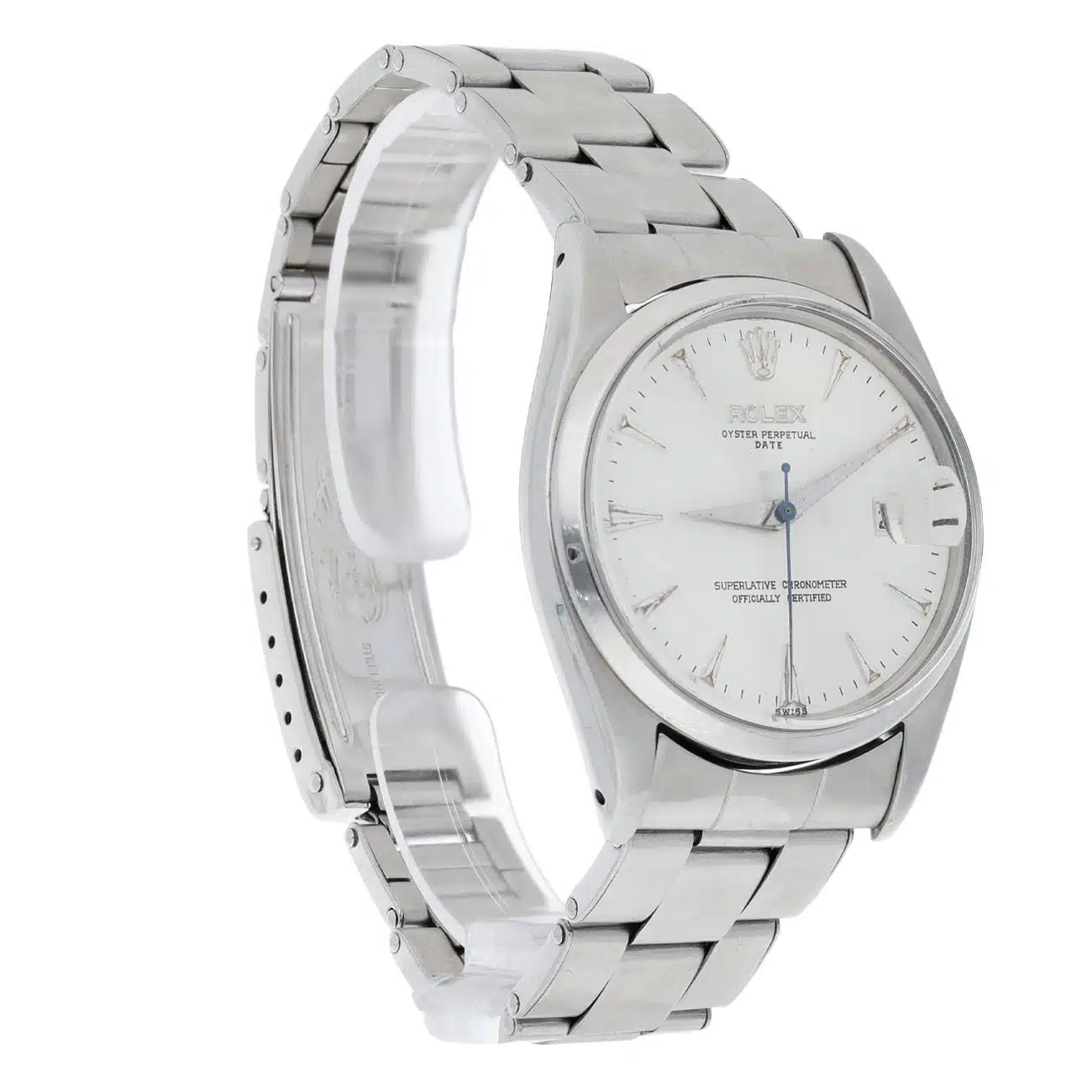 Rolex Oyster Perpetual Date 6534 Silver Arrowed Dial Oyster Stainless Steel Watch – image 3