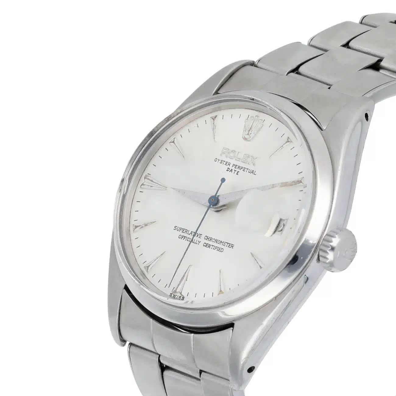 Rolex Oyster Perpetual Date 6534 Silver Arrowed Dial Oyster Stainless Steel Watch – image 5