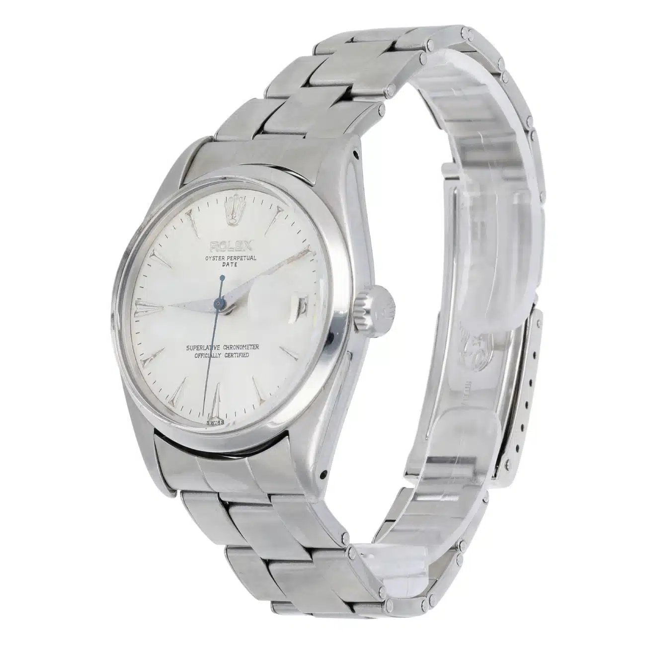 Rolex Oyster Perpetual Date 6534 Silver Arrowed Dial Oyster Stainless Steel Watch – image 6