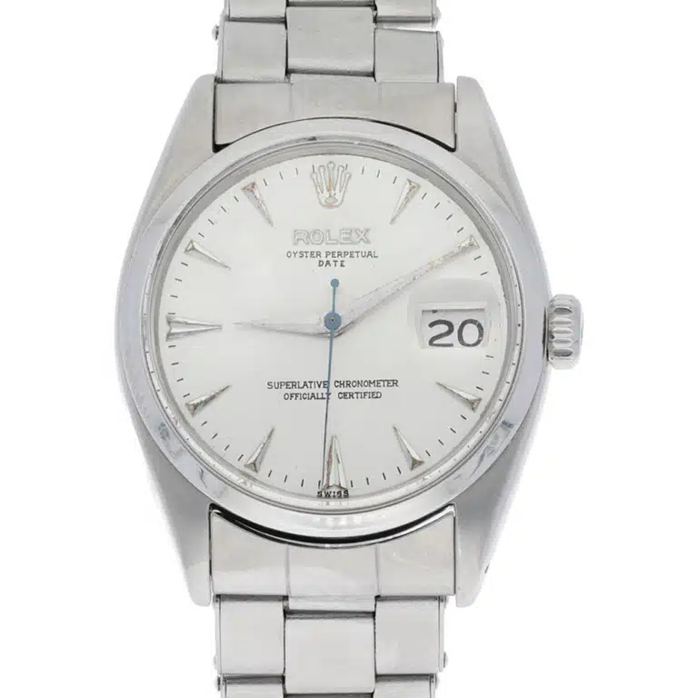 Rolex Oyster Perpetual Date 6534 Silver Arrowed Dial Oyster Stainless Steel Watch – image 2