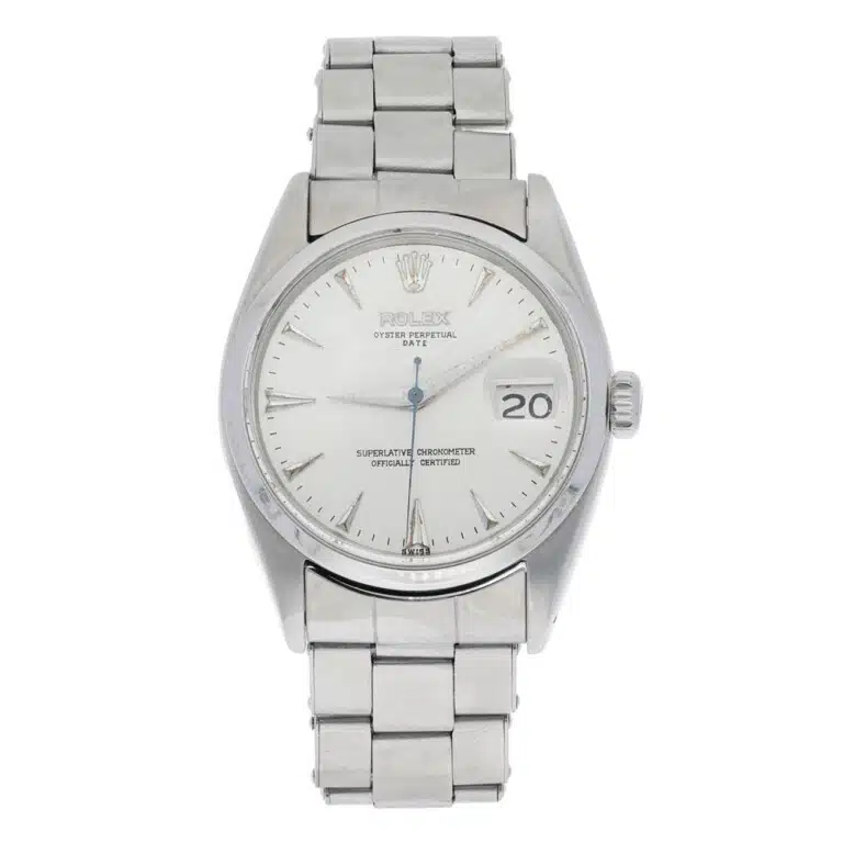 Rolex Oyster Perpetual Date 6534 Silver Arrowed Dial Oyster Stainless Steel Watch