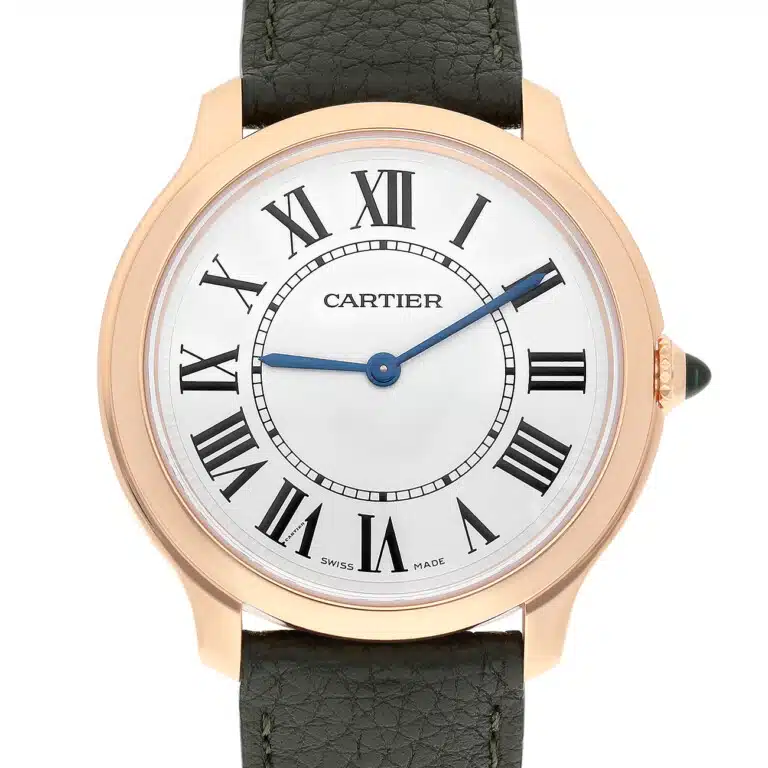 Cartier Ronde Louis WGRN0012 Roman dial rose gold watch, dial detail