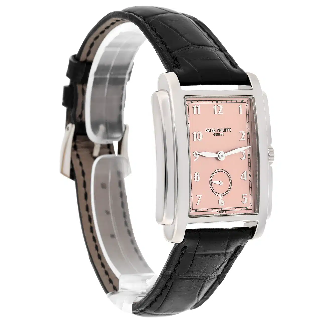 Patek Philippe 5024G Gondolo Salmon Arabic Dial Leather Strap Gold Watch – image 3