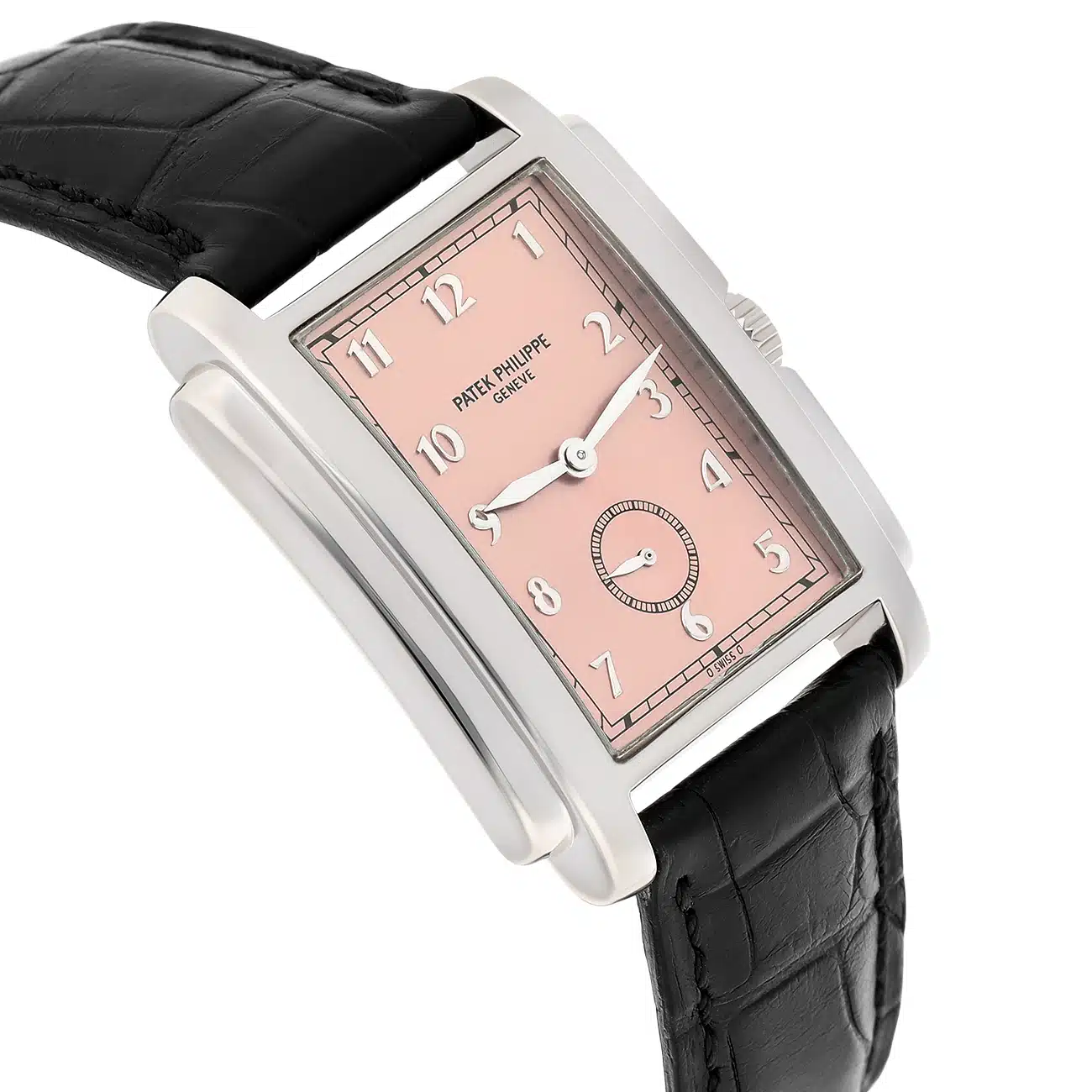 Patek Philippe 5024G Gondolo Salmon Arabic Dial Leather Strap Gold Watch – image 4