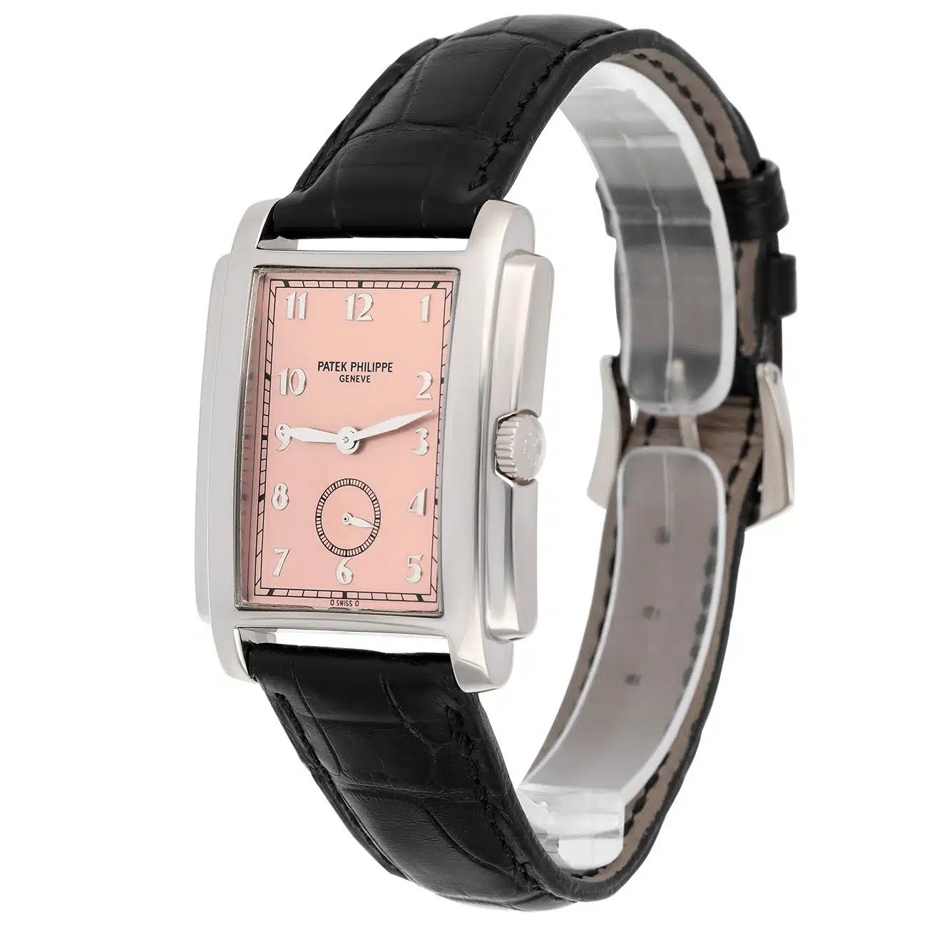 Patek Philippe 5024G Gondolo Salmon Arabic Dial Leather Strap Gold Watch – image 5
