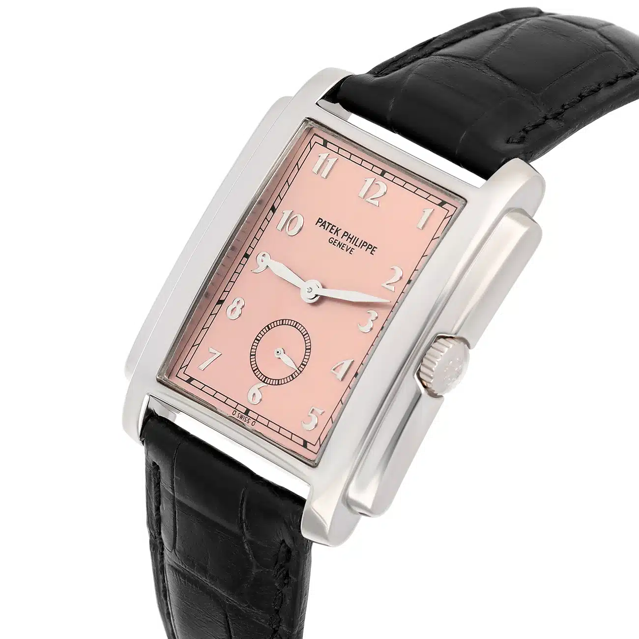 Patek Philippe 5024G Gondolo Salmon Arabic Dial Leather Strap Gold Watch – image 6