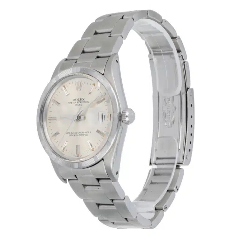 Rolex Oyster Perpetual Date 15010 Silver Index Dial Oyster Bracelet Stainless Steel Watch – image 6