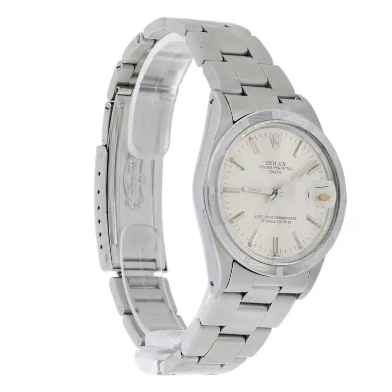 Rolex Oyster Perpetual Date 15010 Silver Index Dial Oyster Bracelet Stainless Steel Watch – image 3