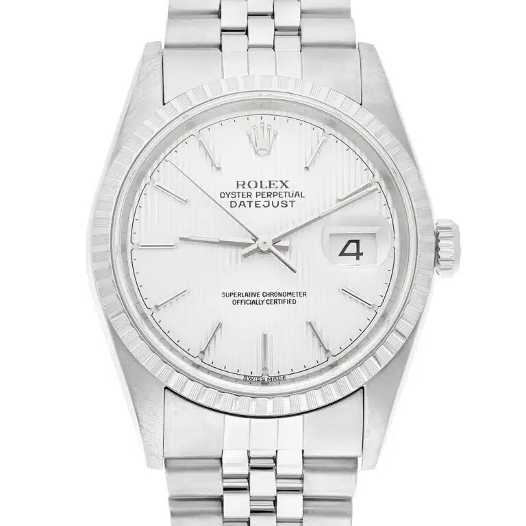 Rolex Datejust 36mm Silver Tapestry Dial 16220 Jubilee Stainless Steel Watch 2004 – image 2