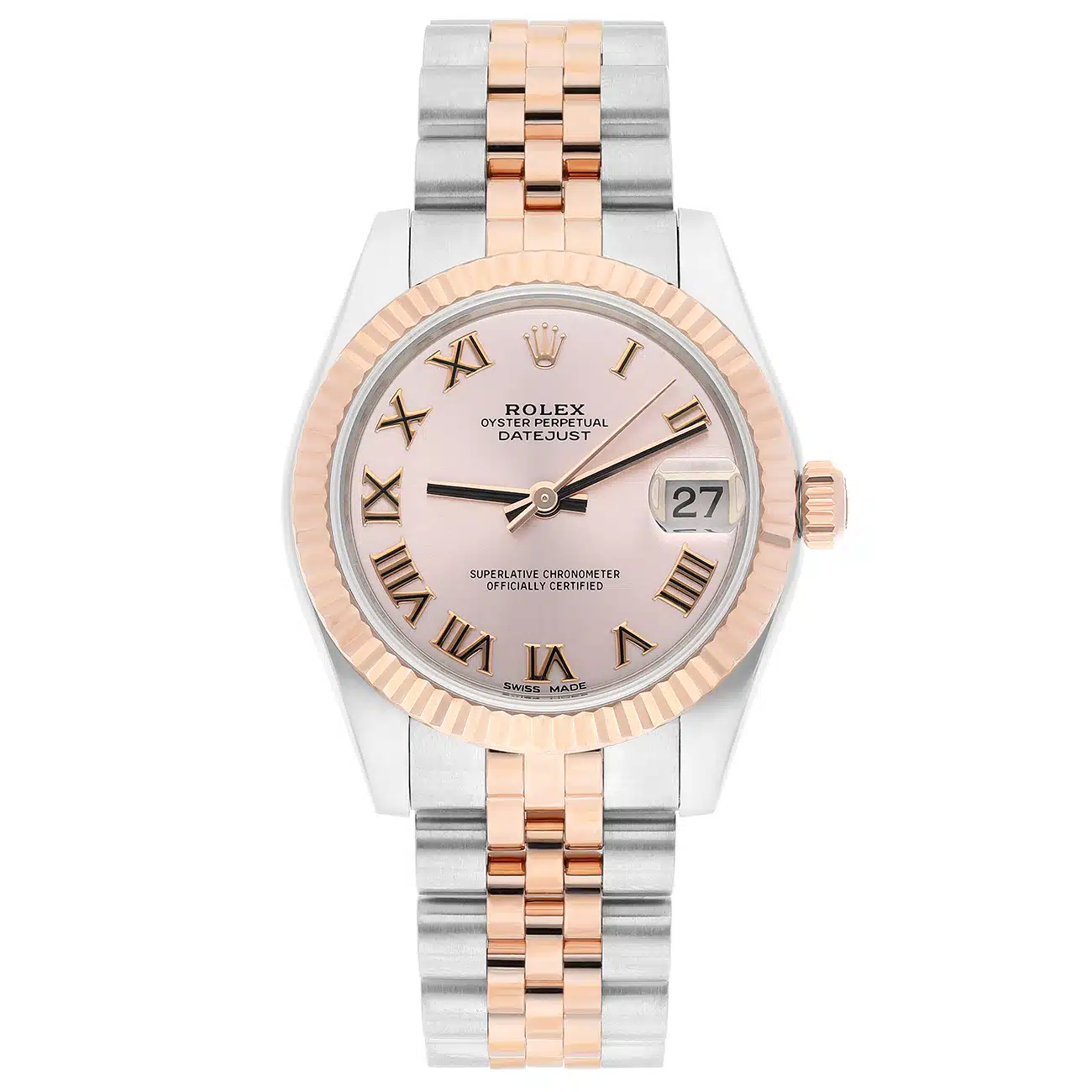 Rolex Datejust 31mm 178271 Roman Pink Dial Jubilee Bracelet Two-Tone Steel and Rose Gold Watch