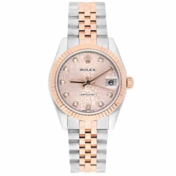Rolex Datejust 31mm 178271-0012 Pink Diamond Computer Dial Jubilee Bracelet Two-Tone Steel and Rose Gold Watch