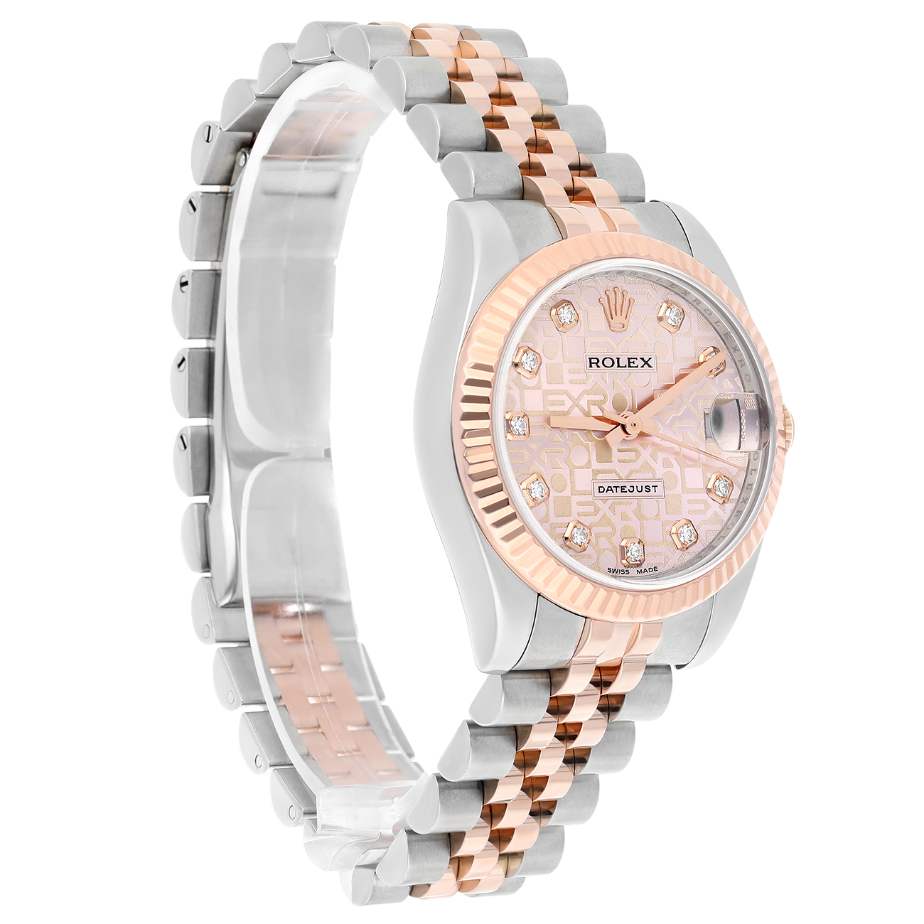 Rolex Datejust 31mm 178271-0012 Pink Diamond Computer Dial Jubilee Bracelet Two-Tone Steel and Rose Gold Watch