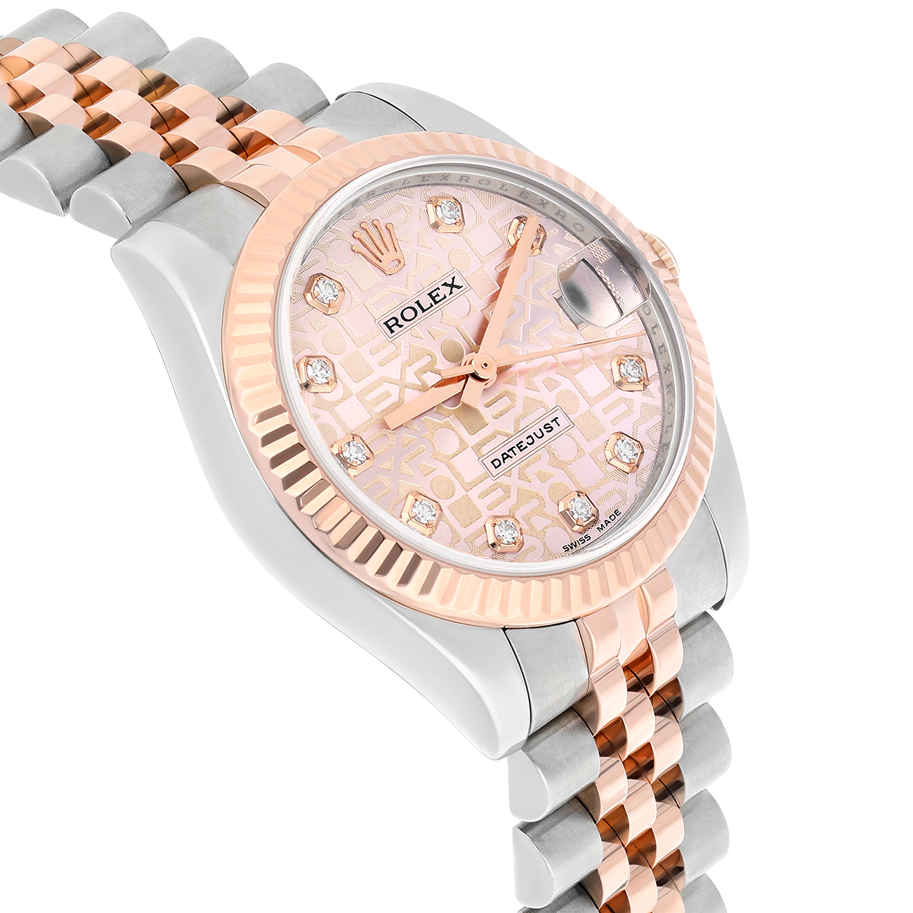 Rolex Datejust 31mm 178271-0012 Pink Diamond Computer Dial Jubilee Bracelet Two-Tone Steel and Rose Gold Watch