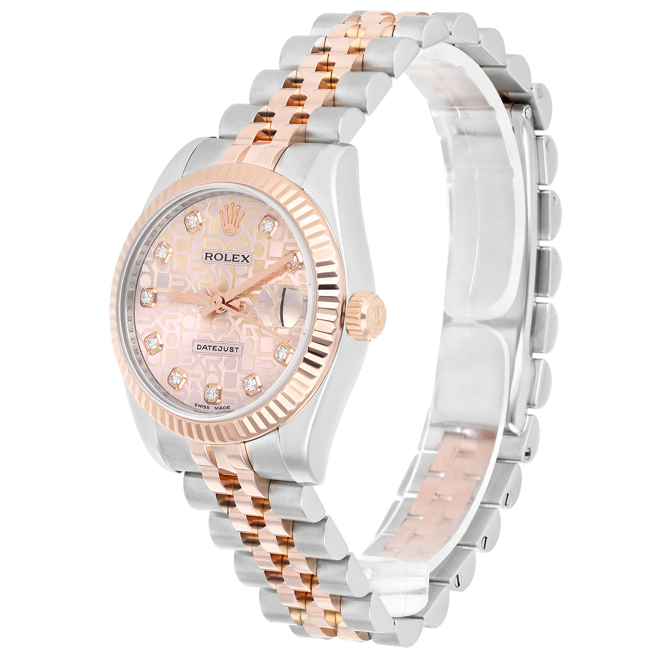 Rolex Datejust 31mm 178271-0012 Pink Diamond Computer Dial Jubilee Bracelet Two-Tone Steel and Rose Gold Watch