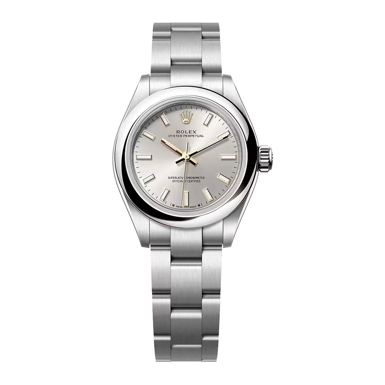 Rolex Oyster Perpetual 276200 No Date 28mm Silver Dial Stainless Steel Watch