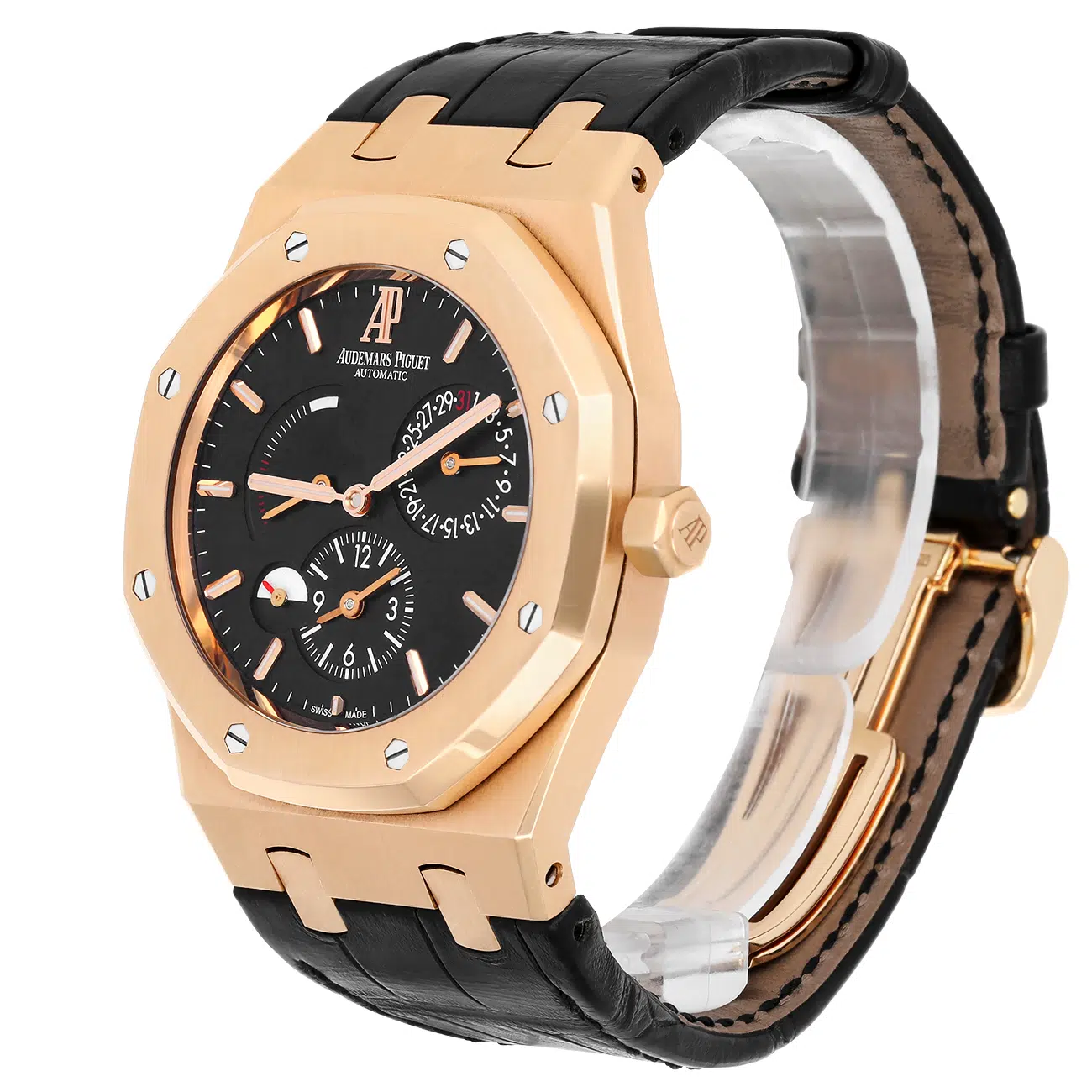 Audemars Piguet Royal Oak 26120OR.OO.D002CR.01 Royal Oak Dual Time 39mm Rose Gold Watch – image 6