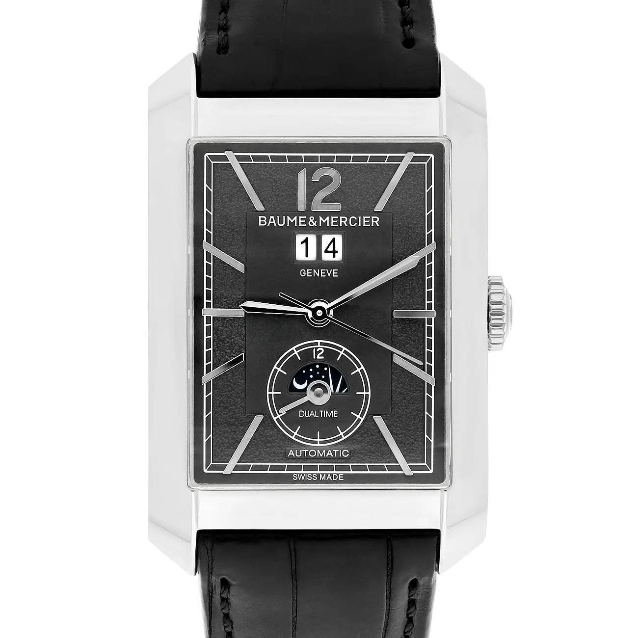 Baume Mercier Hampton M0A10666 Grey Dial Lether Strap Automatic Men's Watch – image 2