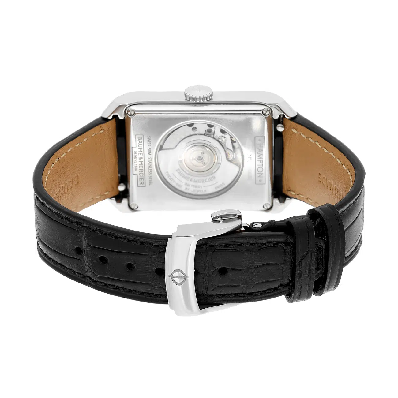 Baume Mercier Hampton M0A10666 Grey Dial Lether Strap Automatic Men's Watch – image 8