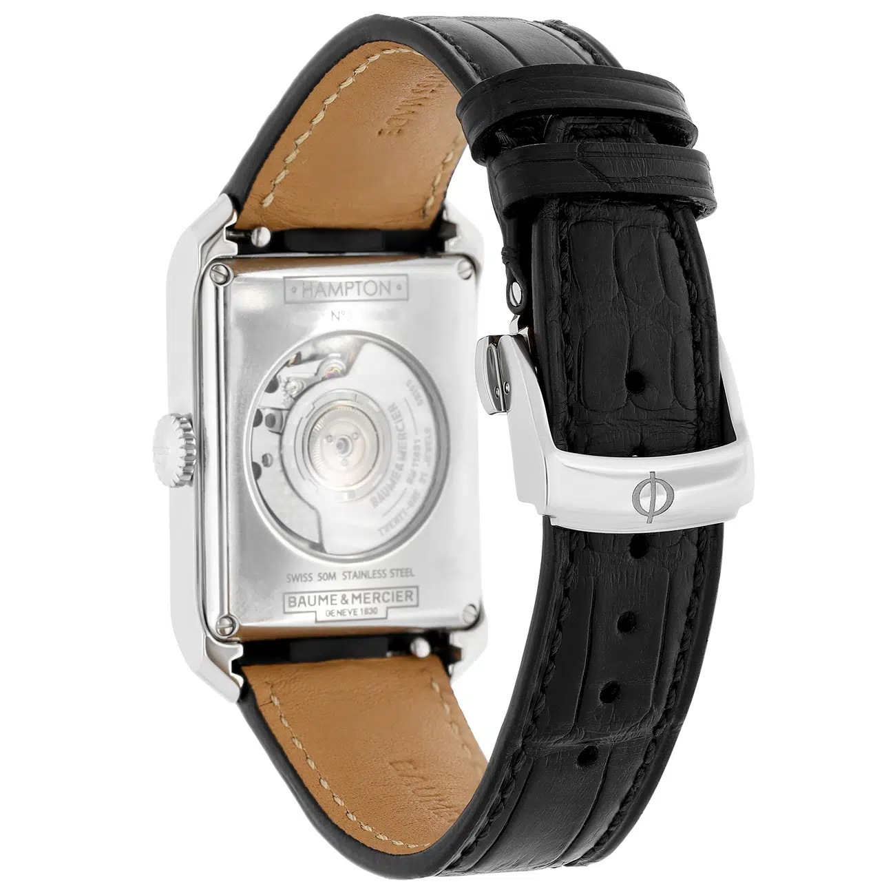 Baume Mercier Hampton M0A10666 Grey Dial Lether Strap Automatic Men's Watch – image 7