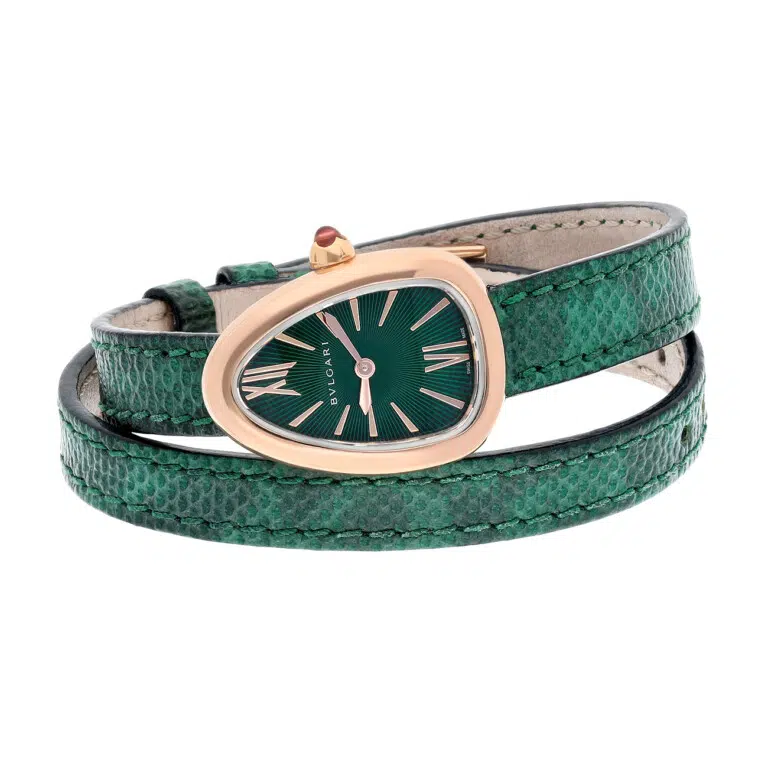 BULGARI SERPENTI 102726 Green Dial Green Strap Rose Gold Watch – image 2