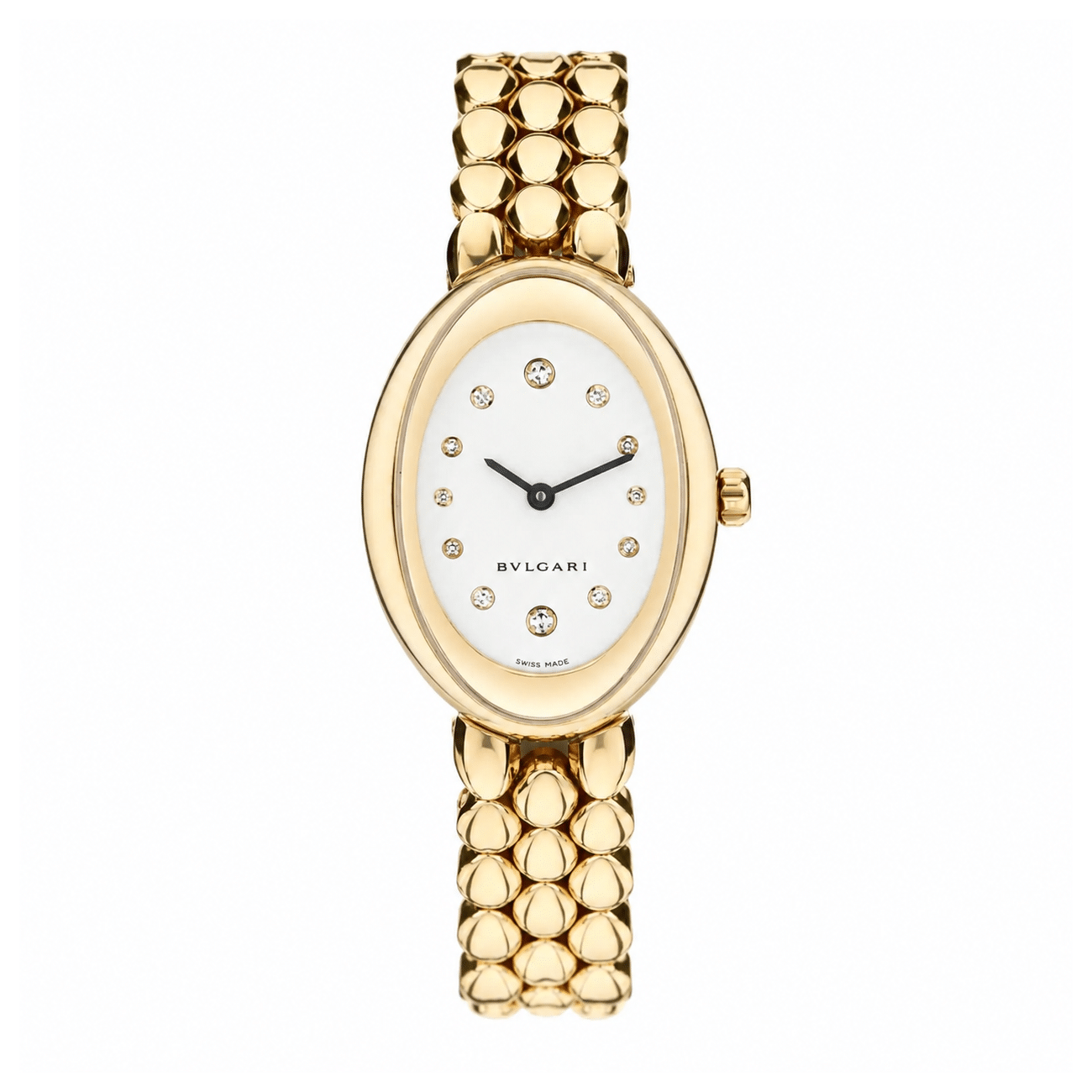 Bulgari Ovale 20mm 18k Gold Ladies Wrist Watch