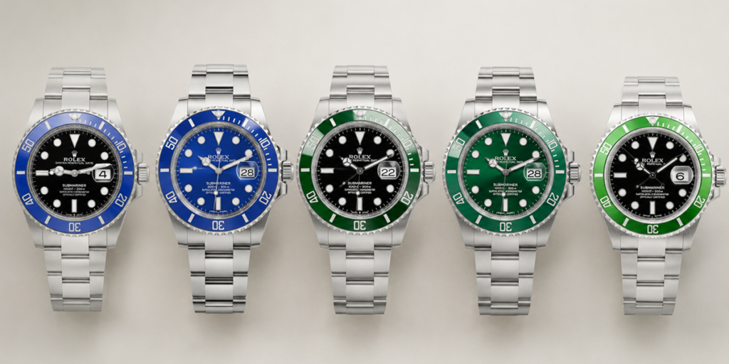 Rolex Submariner Colorways & Nicknames: Hulk, Kermit, Starbucks, Smurf and the Green & Blue Submariners