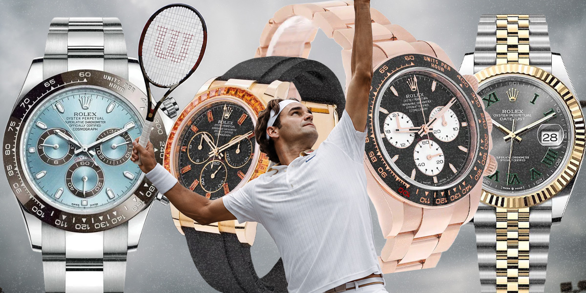 Rolex watches featuring Roger Federer