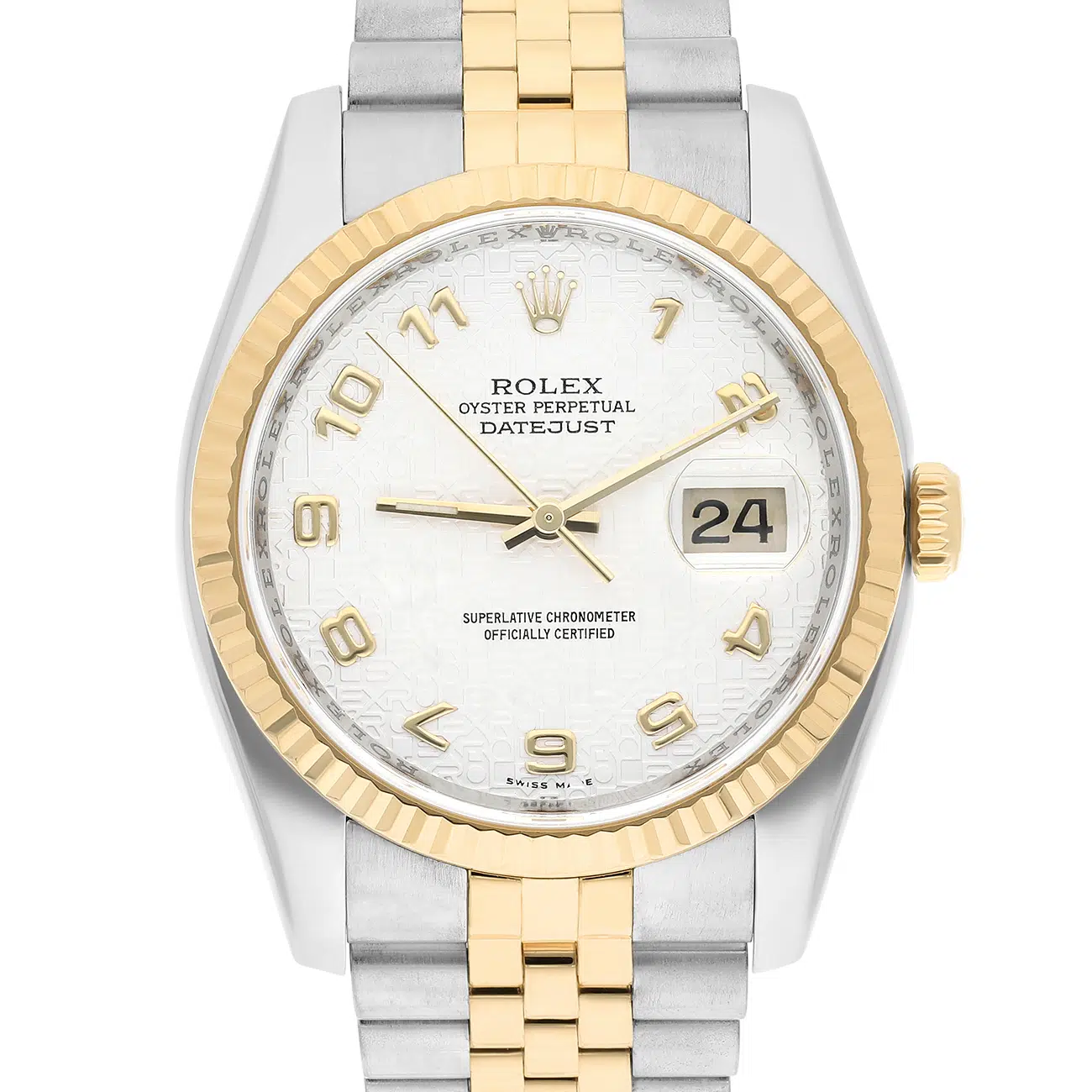 Rolex Datejust 36 116233 Arabic Ivory Dial Jubilee Bracelet Gold and Stainless steel Watch – image 2