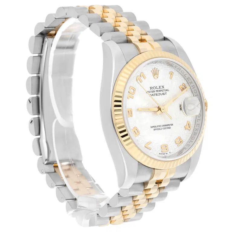 Rolex Datejust 36 116233 Arabic Ivory Dial Jubilee Bracelet Gold and Stainless steel Watch – image 6