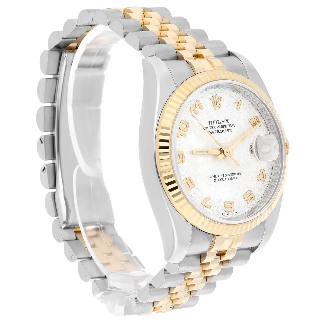 Rolex Datejust 36 116233 Arabic Ivory Dial Jubilee Bracelet Gold and Stainless steel Watch – image 6