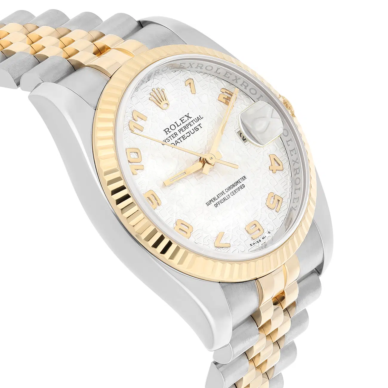 Rolex Datejust 36 116233 Arabic Ivory Dial Jubilee Bracelet Gold and Stainless steel Watch – image 5