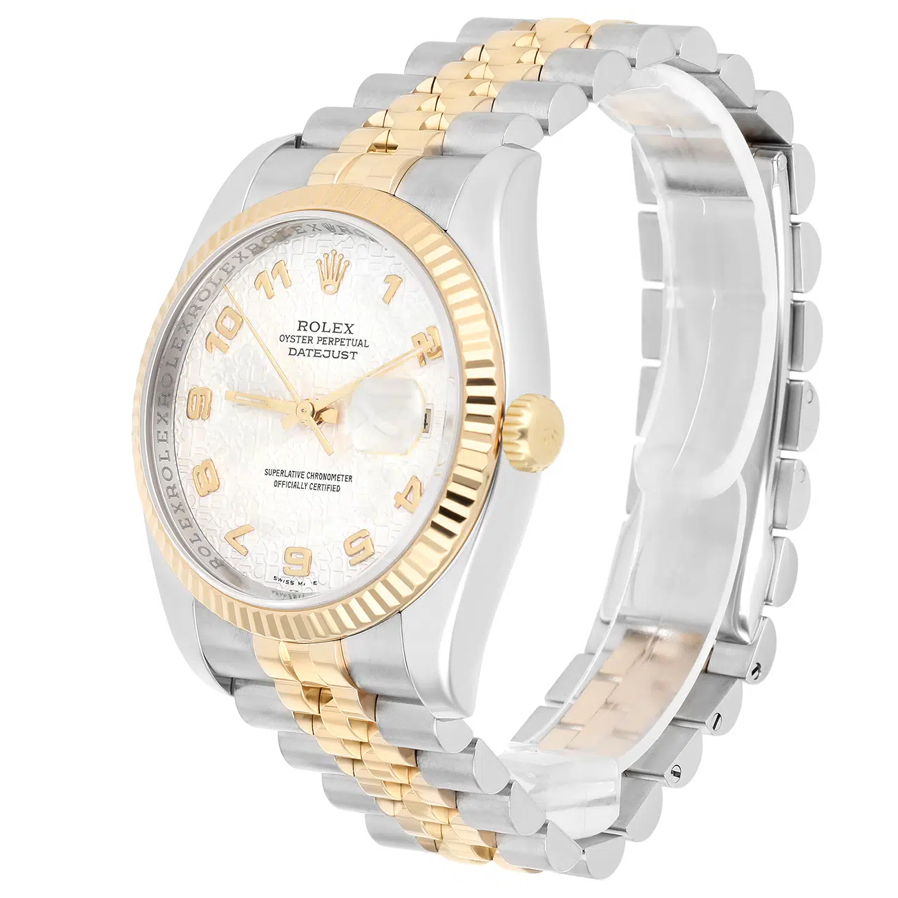 Rolex Datejust 36 116233 Arabic Ivory Dial Jubilee Bracelet Gold and Stainless steel Watch – image 4