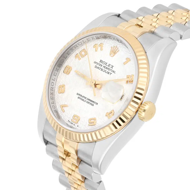 Rolex Datejust 36 116233 Arabic Ivory Dial Jubilee Bracelet Gold and Stainless steel Watch – image 3