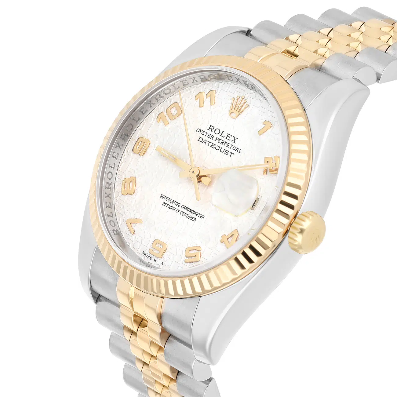 Rolex Datejust 36 116233 Arabic Ivory Dial Jubilee Bracelet Gold and Stainless steel Watch – image 3