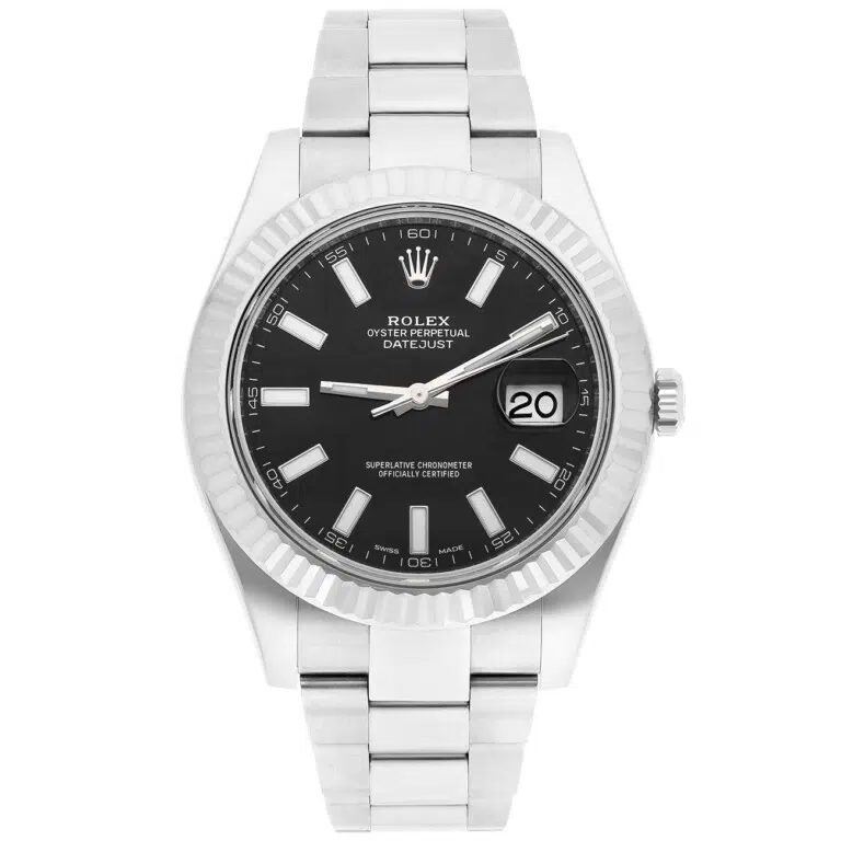 Rolex Datejust II 116334 Black Index Dial Oyster Stainless Steel Watch