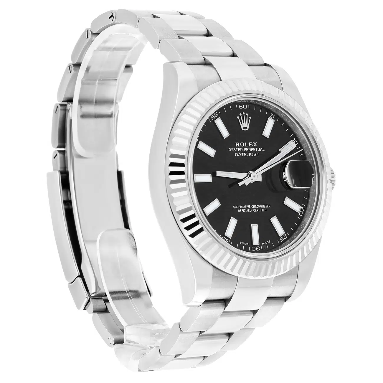 Rolex Datejust II 116334 Black Index Dial Oyster Stainless Steel Watch – image 5