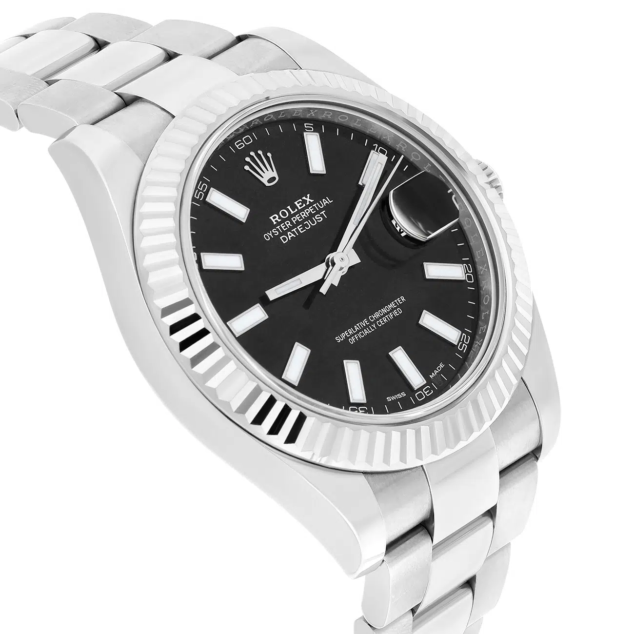Rolex Datejust II 116334 Black Index Dial Oyster Stainless Steel Watch – image 4