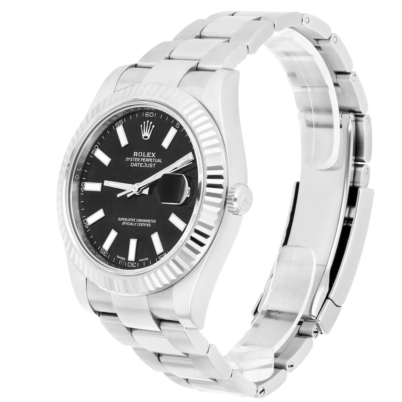 Rolex Datejust II 116334 Black Index Dial Oyster Stainless Steel Watch – image 3
